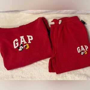 GAP & Disney Kids Red Sweatsuit with Mickey Mouse